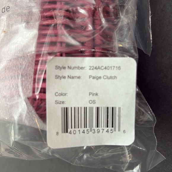 FRANCES VALENTINE Pink Paige Wicker Box Chain Strap Clutch - Picture 6 of 7